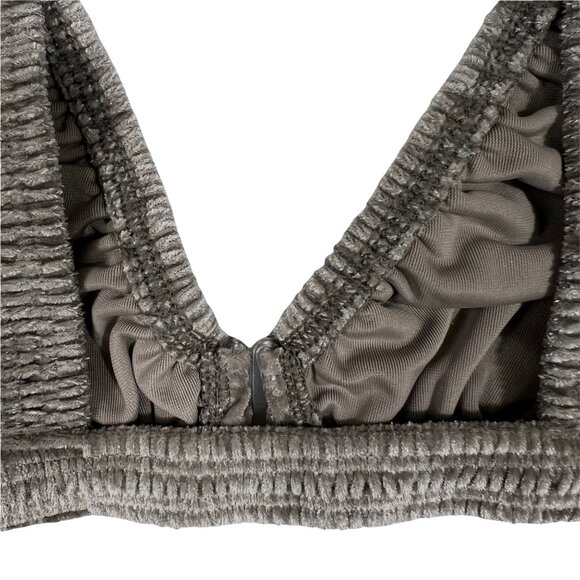 SKIMS Velvet Stretch‎ Plunge Bra Smoke Small - Picture 5 of 10